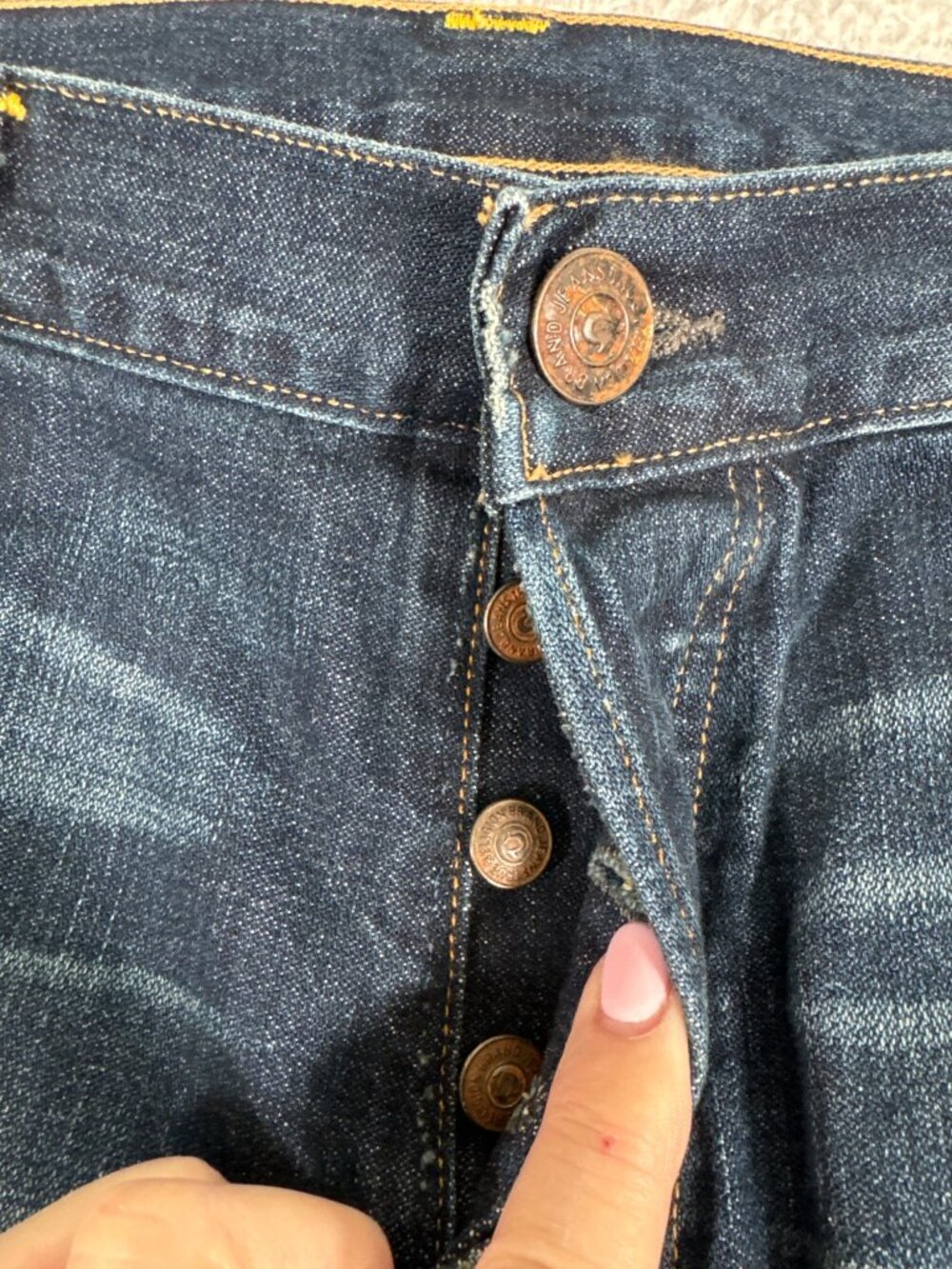 True Religion Mens 38 Bobby Blue Jeans 90s Y2K Buttons Casual Comfort Western - Picture 3 of 13